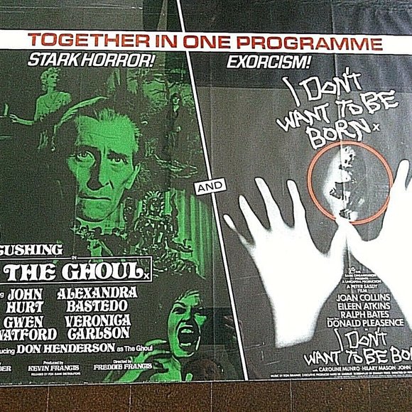Vintage British Film Poster The Ghoul & I Don't Want To Be Born Movie Horror Pic - Picture 1 of 16